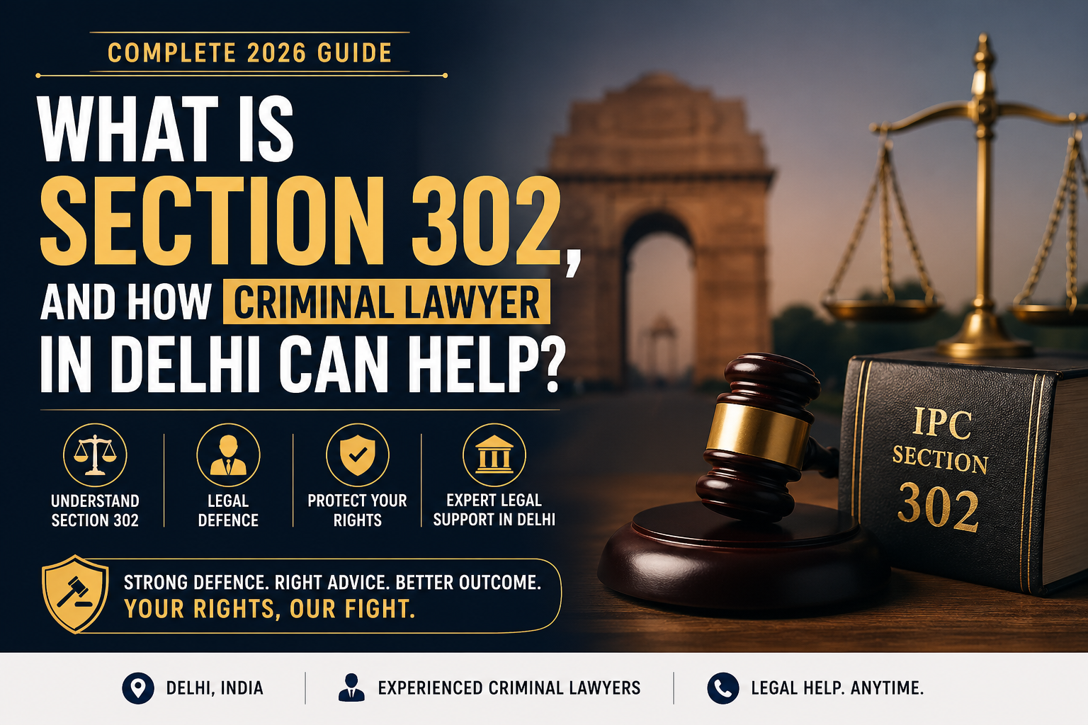 What Is Section 302, And How Criminal Lawyer in Delhi Can Help? Complete 2026 Guide